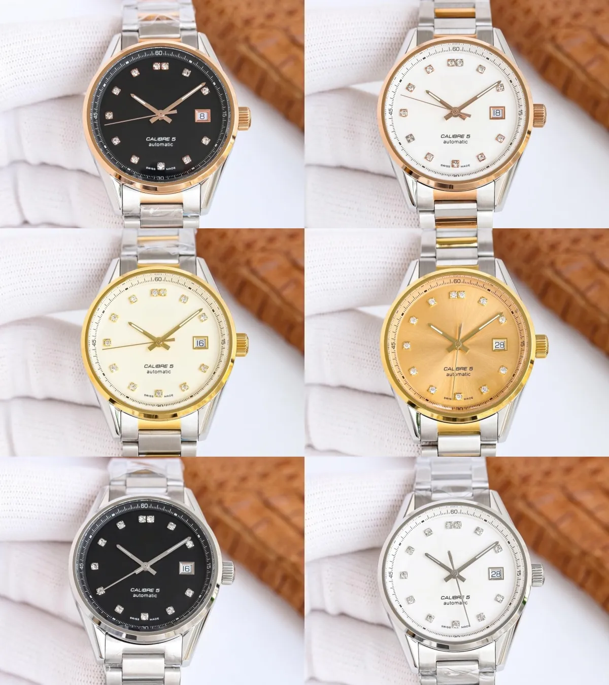 tag horloge voor heren hoge kwaliteit horloges dames 316L stalen band herenhorloge designer luxe horloges staal grote wijzerplaat 40 mm mannen en vrouwen diamanten tankhorloge 035