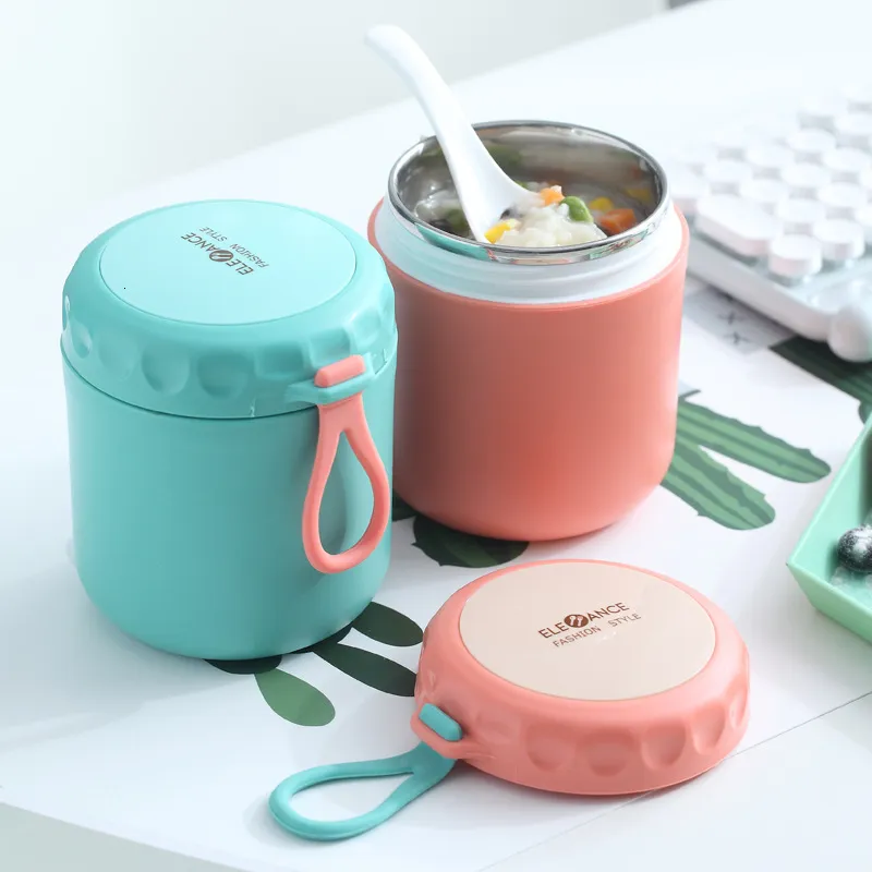 Lunch Boxes 430ml Food Thermal Jar Insulated Soup Cup Thermos Containers Stainless Steel Lunch Box Thermo Keep for School Children 230825