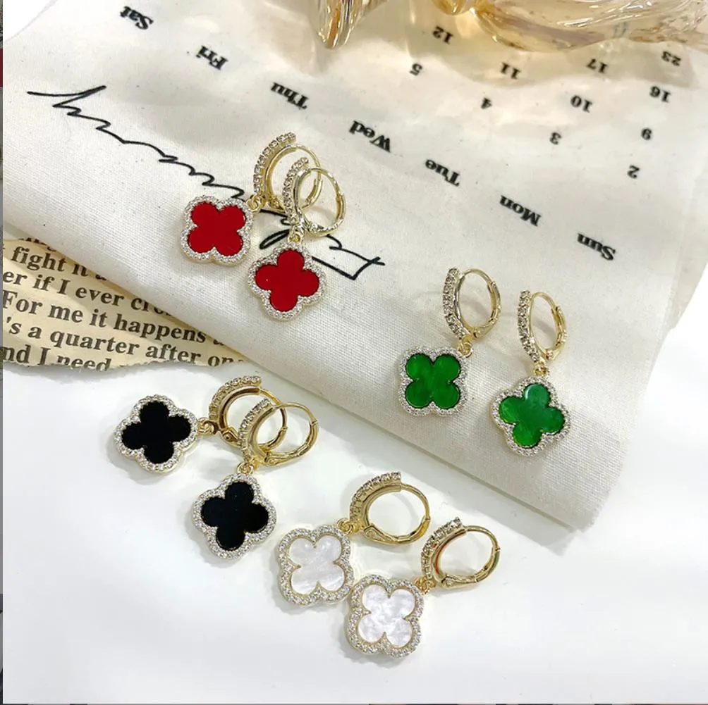 Designer clover earrings deals
