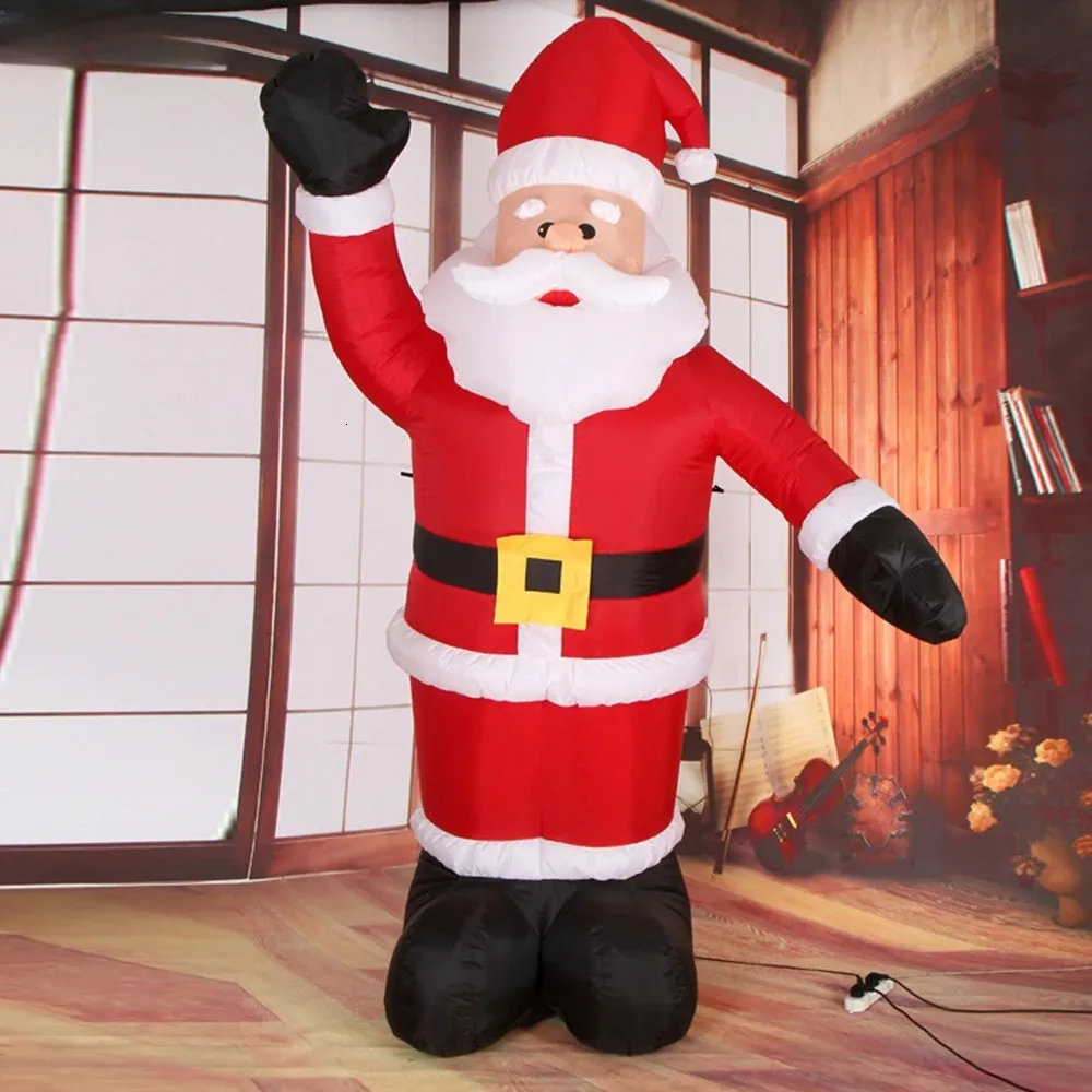 Père Noël Gonflable 300 Cm Avec Lumières LED - 10FT, Sac Vert, Ventilateur Intégré, Décoration Jardin Noël