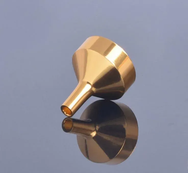 Metal Small Aluminum Funnel for Perfume Bottles Transfer Diffuser Bottle Mini Liquid Gold/Black/Silver Kitchen Tools SN2817