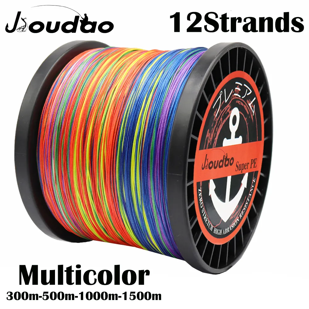 Braid Line 12 Strands 300M500M1000M1500M Super Strong PE Braided Fish  40LB205LB Multicolor Saltwater Fishing Weave Wire 230825 From Shu09, $26.45