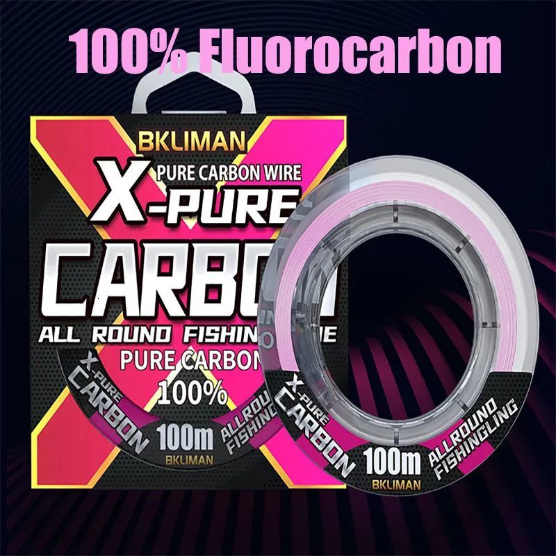 Ligne de tresse 100 M 100 ocarbon pêche fibre de carbone importée japonaise 1 25 kg Monofilament coulant pêche en mer 230825