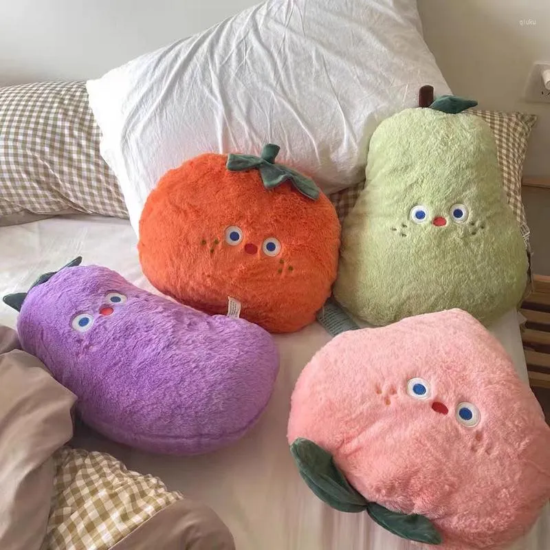 Kissen Kreativität Aubergine Obst Cartoon für Schlafzimmer Wohnzimmer Sofa Innendekoration Geschenk Mädchen