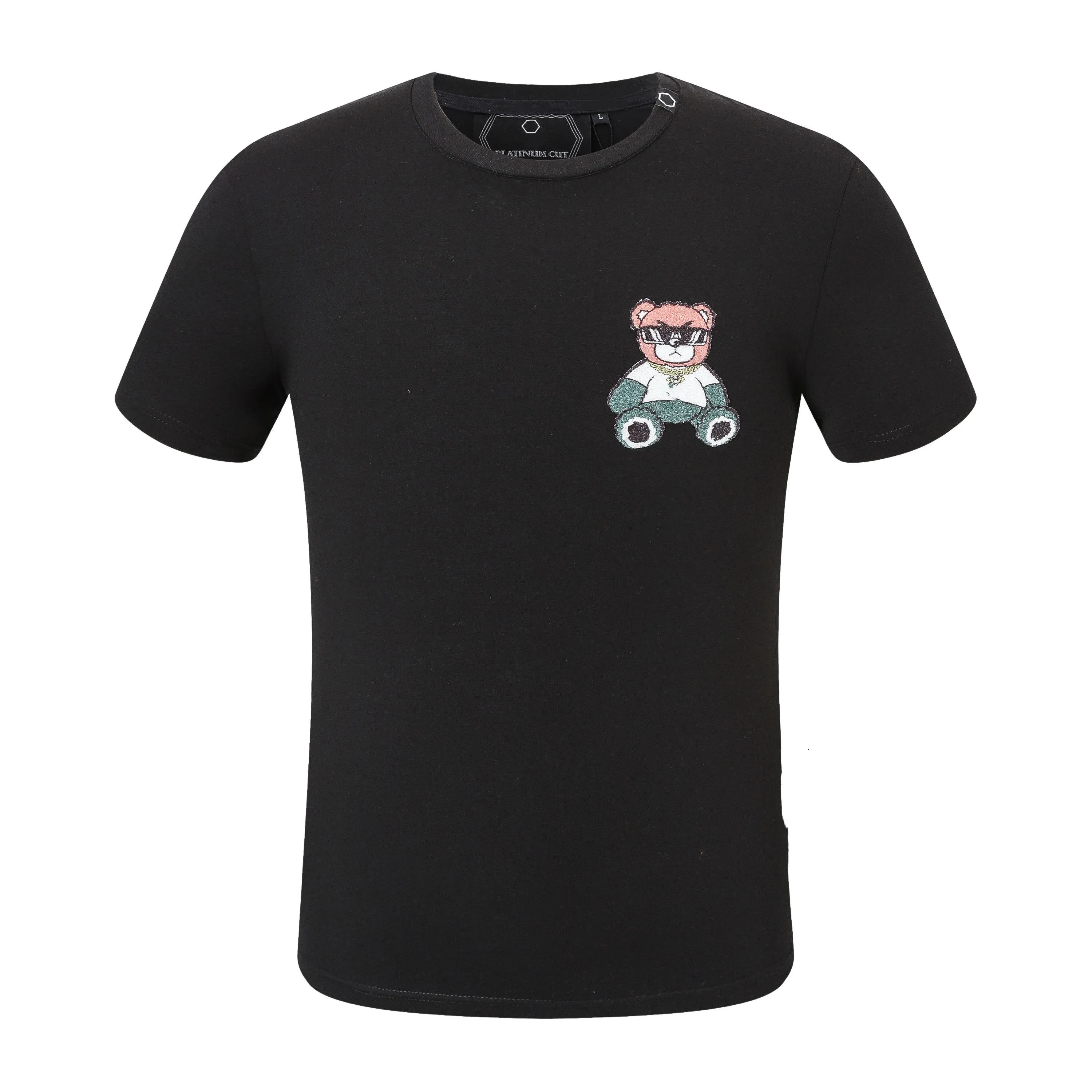 Hot Phillip Plain Men T Shirt Designer PP Crânio Diamante T-shirt Manga Curta Dollar Bear Tiger Marca Tee Crânios de Alta Qualidade T Shirt Tops Pp2134