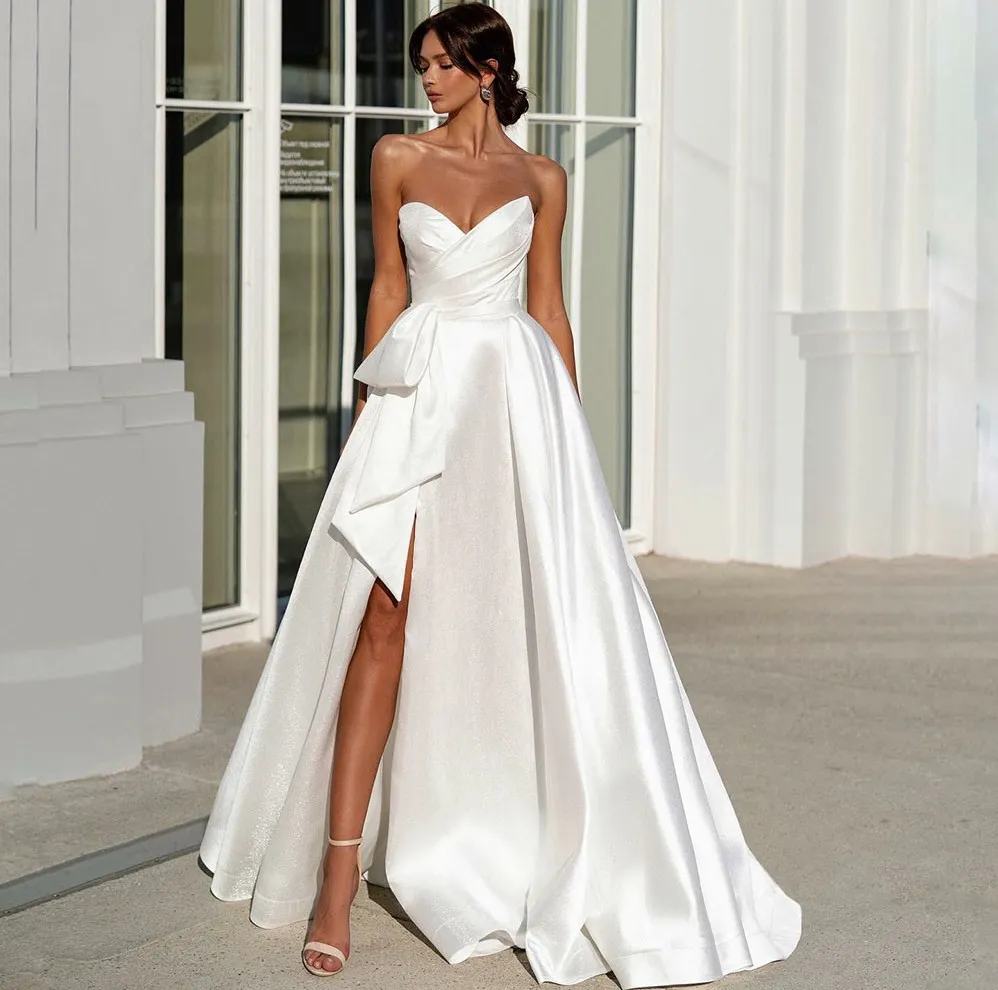 Strapless Wedding Guest Dress 2024