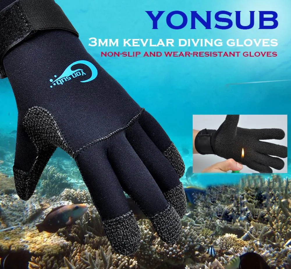 Set 3MM Kevlar Diving Gloves Warm Anticutting Floating Diving Hunting Thick  Wearresistant Nonslip Fishing Black Diving Gloves From Zcdsk, $23.86