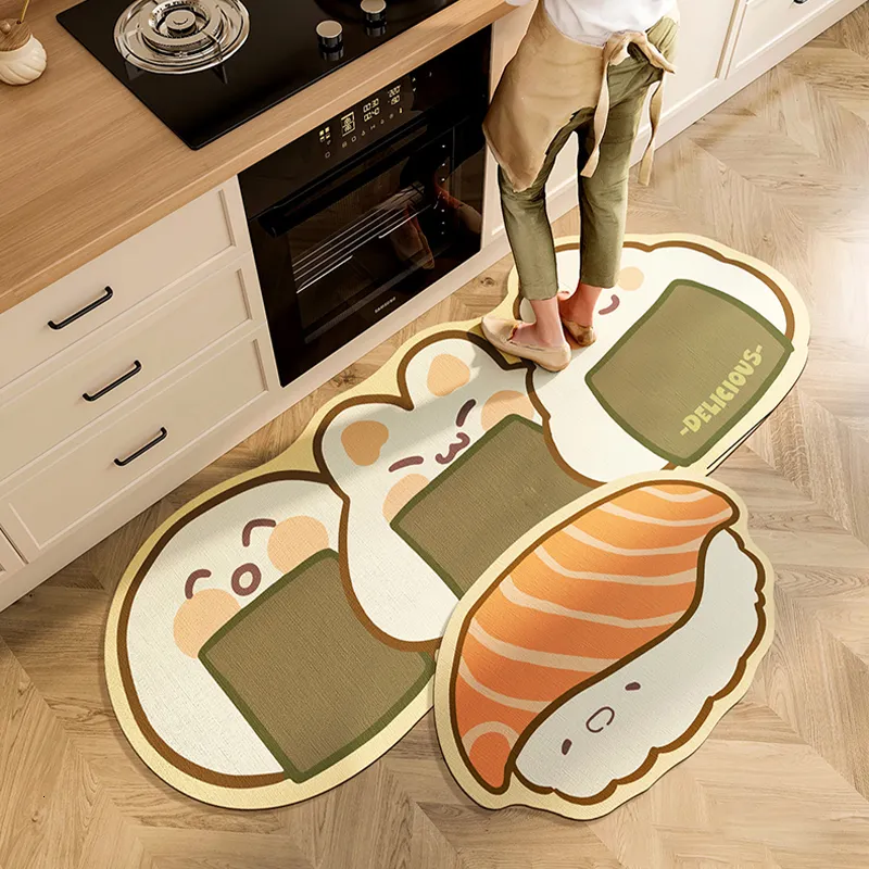 Tapijt Leuke Sushi Keuken Antislip Tapijten voor Woonkamer Slaapkamer Vloermatten Hal Entree Deur Mat Home Decor Tapijten Tapete 230825