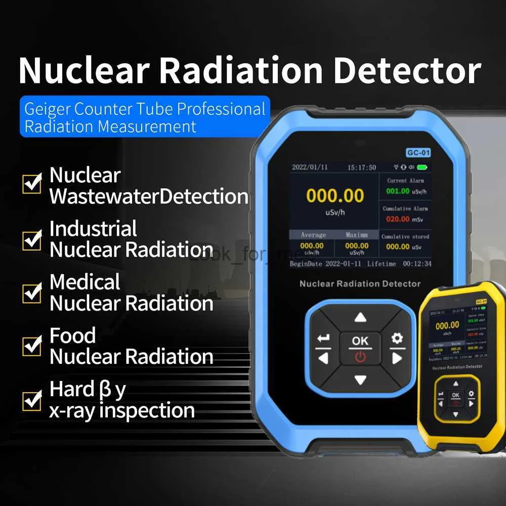 Détecteur de rayonnement nucléaire portable GC01 Compteur Geiger Rayons X ionisants XY Marbre Radiation Radioactive Compteur de dose personnel Alarme HKD230826