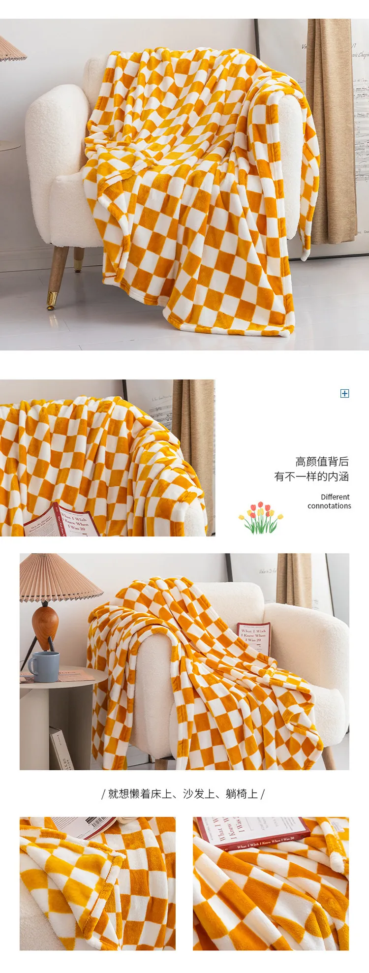 Ultra Soft Plaid Fuzzy Fleece Checkered Throw Blanket Reversible Microfiber Bed Warmth For Couch Chair And Sofa From Kang09 15.74 DHgate.Com Better Than Pottery Barn Crate Barrel