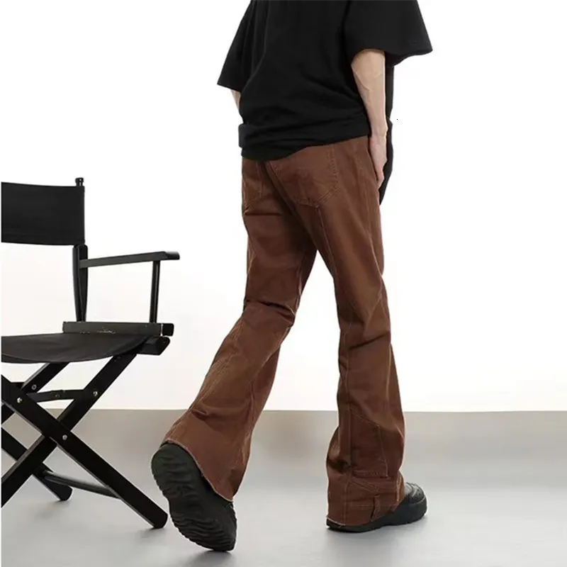 Men's Corduroy Boot Cut Pants - Vintage Flared Trousers With Stretch Fit