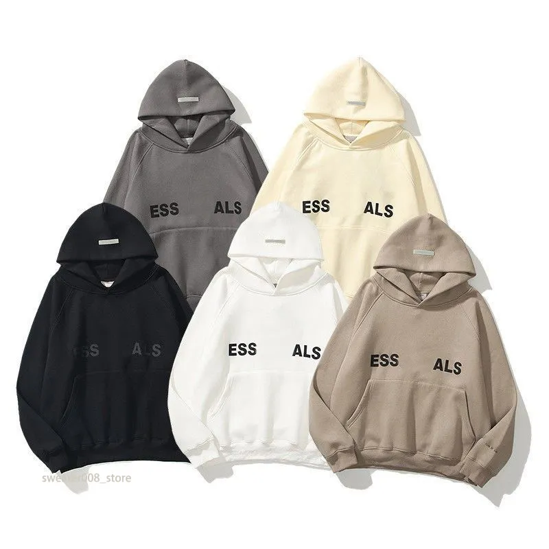 Ess hoodies designer hoodies heren hoodie vrouw hoodie modetrend vrienden hoodie zwart en wit grijs Driedimensionale letter top droom hoodie