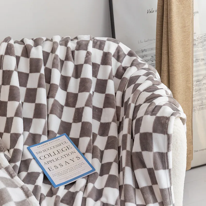 Ultra Soft Plaid Fuzzy Fleece Checkered Throw Blanket Reversible Microfiber Bed Warmth For Couch Chair And Sofa From Kang09 15.74 DHgate.Com Better Than Pottery Barn Crate Barrel