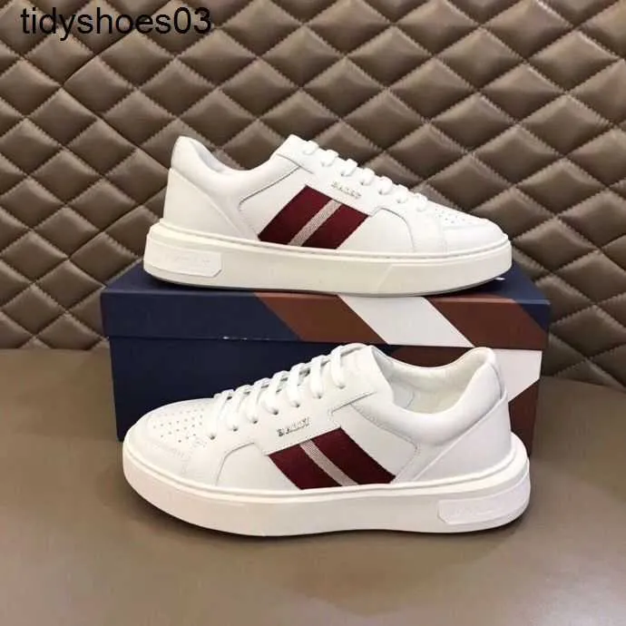 Frühling und Herbst Ballys neue echtes Leder Herrenschuhe Rindsleder vielseitige koreanische Version Casual Sportschuhe kleine weiße Schuhe Board Schuhe Trend