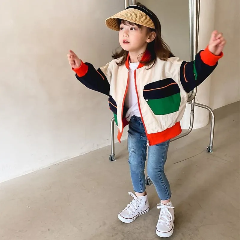 Giacche Giacca da baseball Cappotto Grandi bambini Adolescenti Moda Bambini Capispalla Cappotti Vestiti per ragazze Ragazzi Cardigan da 4 a 12 Estate Primavera 230825