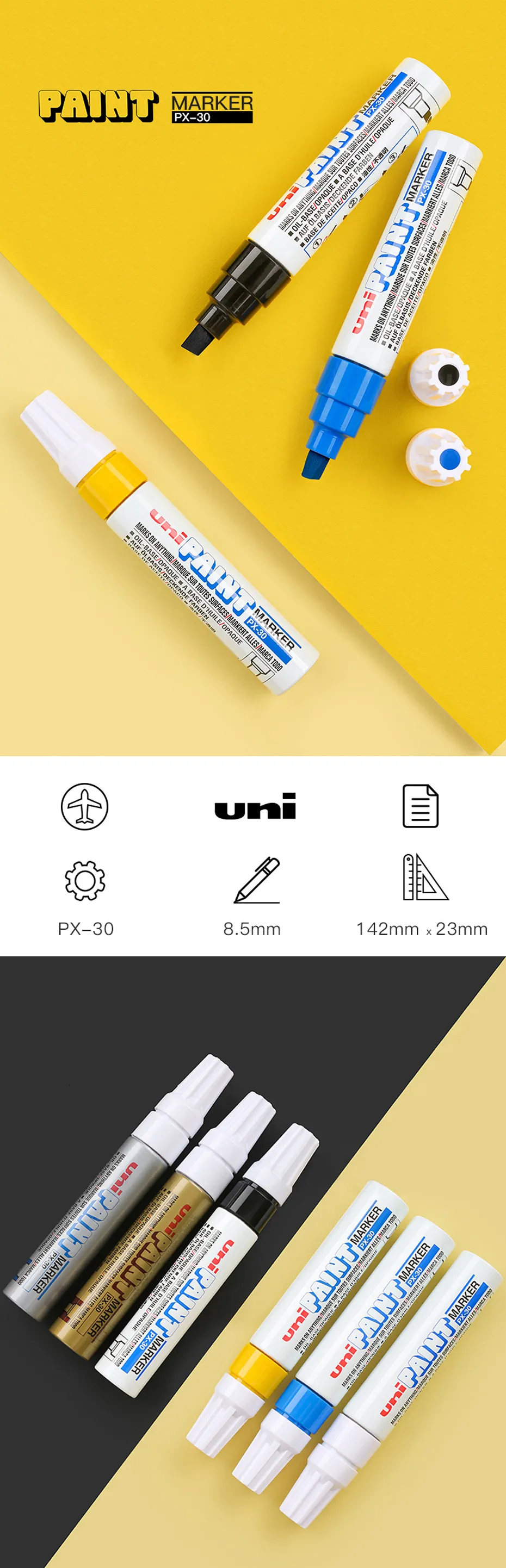 Wholesale Japan UNI PX 30 Paint Pen Set Thick Word Wide Wholesale Japan UNI PX 30 Paint Pen Set Thick Word Wide