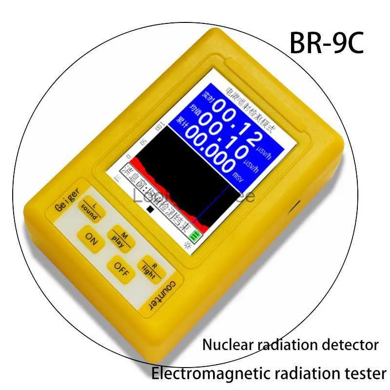 BR-9C 2-i-1 Handhållen digital displayelektrstrålning Kärndetektor EMF Geiger Counter Fullfunktionell typ Testare HKD230826