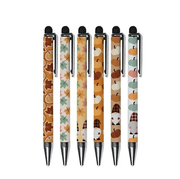 Sublimation Ballpoint Pens Blank Heat Transfer White Zinc Alloy Material Customized Pen School Office Supplies Writing