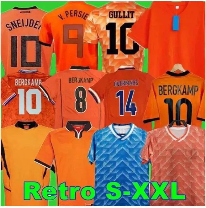 1988 Retro Soccer Jerseys Van Basten 1997 1998 1994 Bergkamp 96 97 98 Gullit Rijkaard Davids Shirt Kids Kit Seedorf Kluivert Cruyff Sneijder