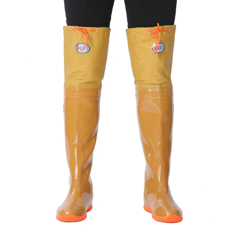 Boots Lace-up Flat Fishing Boots Foldable Beach Boots over the Knee Knee-High Rain Boots 230825