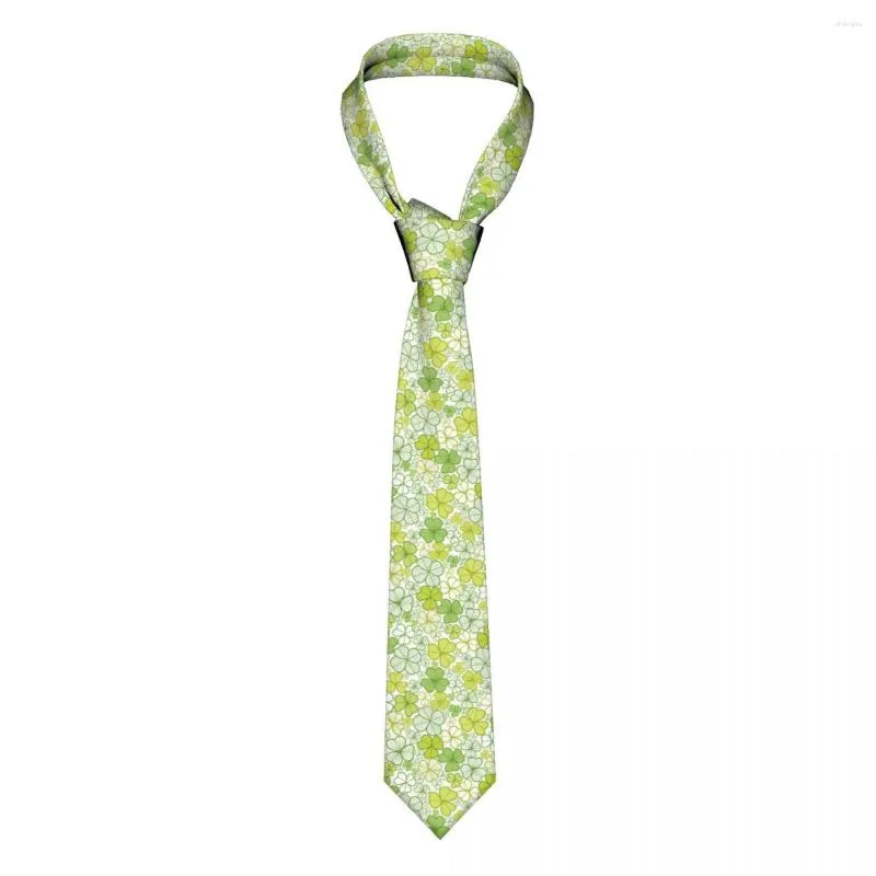 Bow Ties Clover Line Wzór sztuki krawat mężczyzn Kobiety poliester 8 cm szyja na męskie wąskie wąskie zużycie gravatas biuro