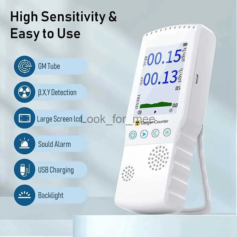Compteur Geiger détecteur de rayonnement nucléaire précision Gamma dosimètre de rayonnement nucléaire à rayons X avec écran LCD rétro-éclairé HKD230826