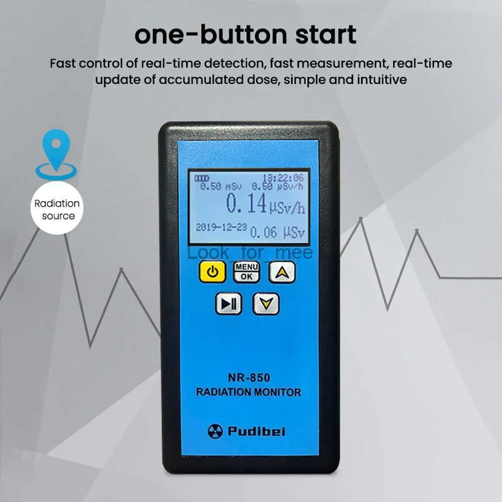 NR-950 detector de radiação nuclear testador radioativo contador geiger y detecção de raios x vibrações sonoras luz alarme triplo hkd230826