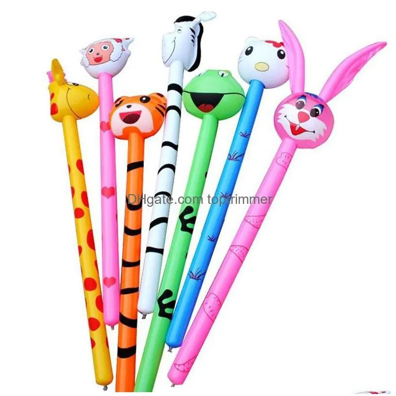 balloon 120cm cartoon inflatable animal long hammer no wounding kids giraffe stick toy baby children toys random style drop delivery