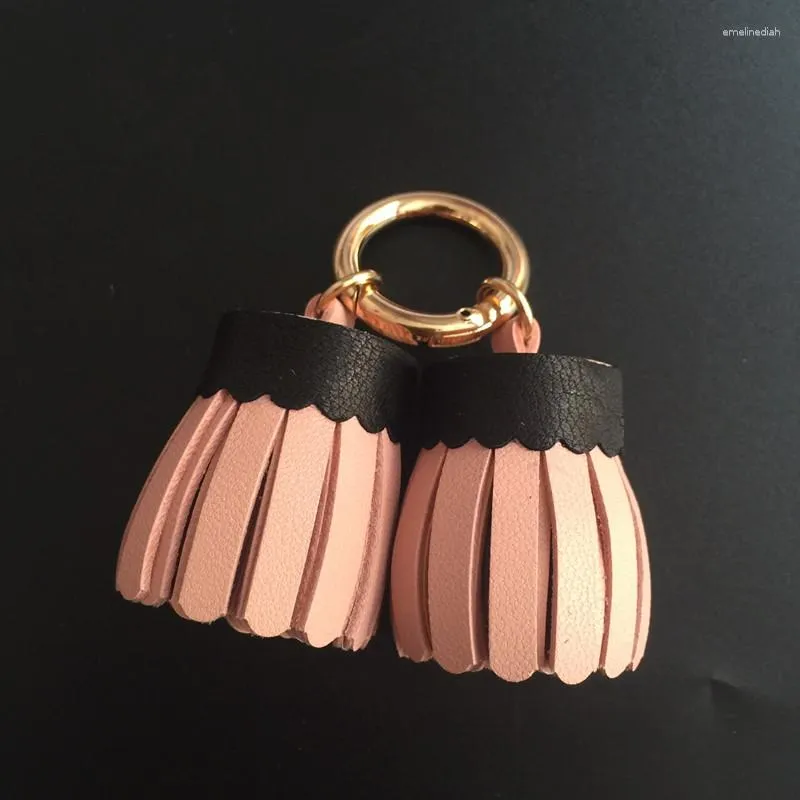 Diy leather tassel keychain best sale