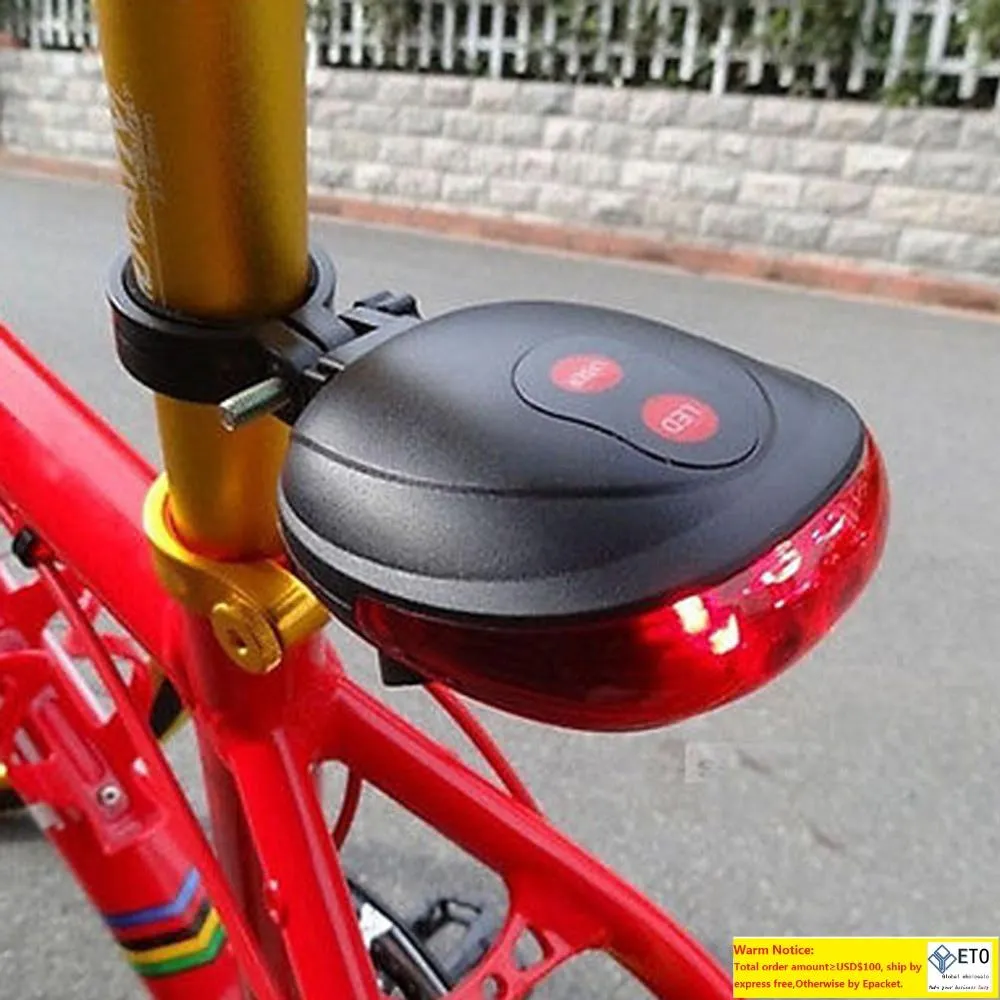 Luci per bici Coda per bicicletta laser per mountain bike lampeggiante di notte luce posteriore per guida flash di avvertimento accessori per attrezzature ZZ