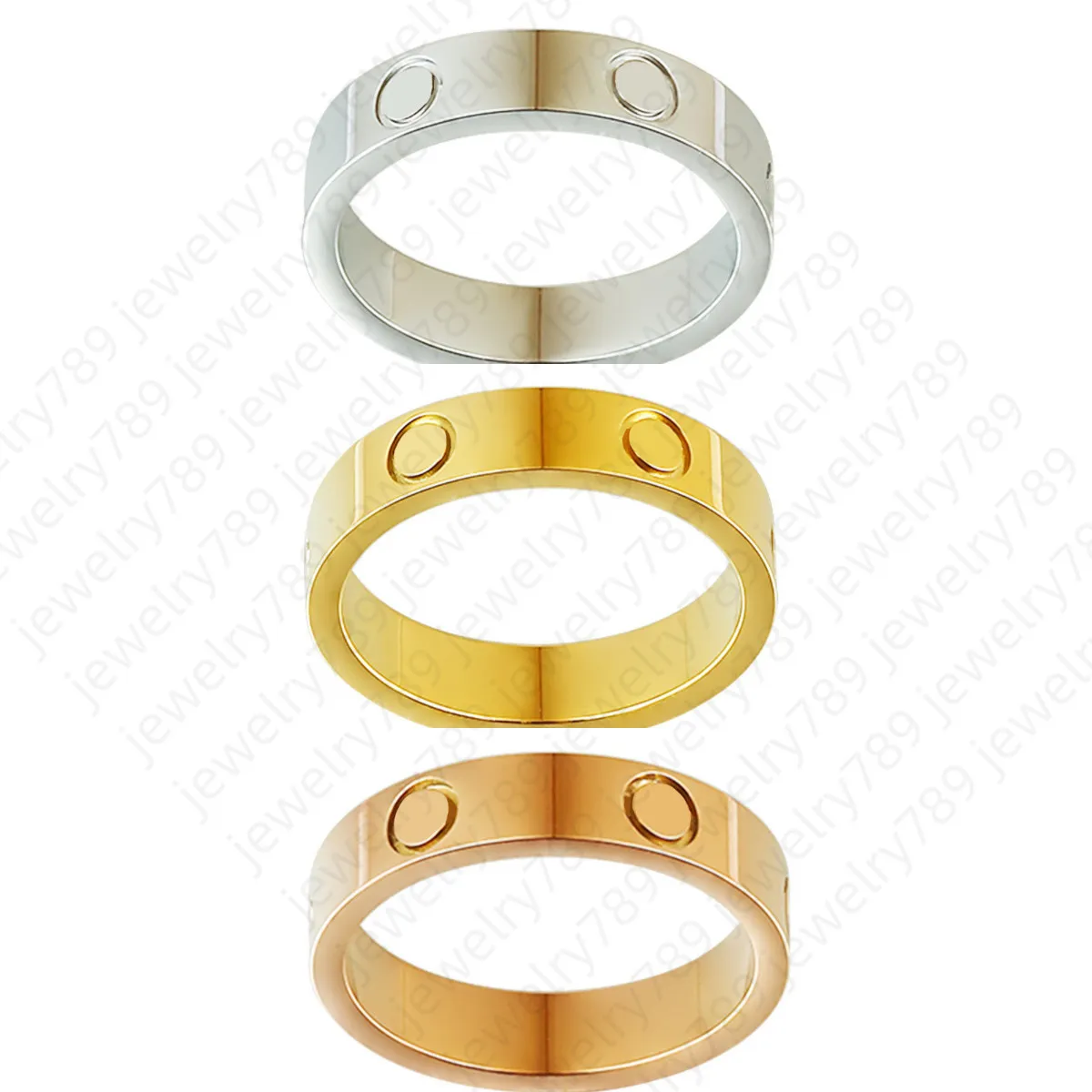 Self Love Rings for Women Brand Brand Luxury Ring Jewelry Gold Never Fade Band Ring