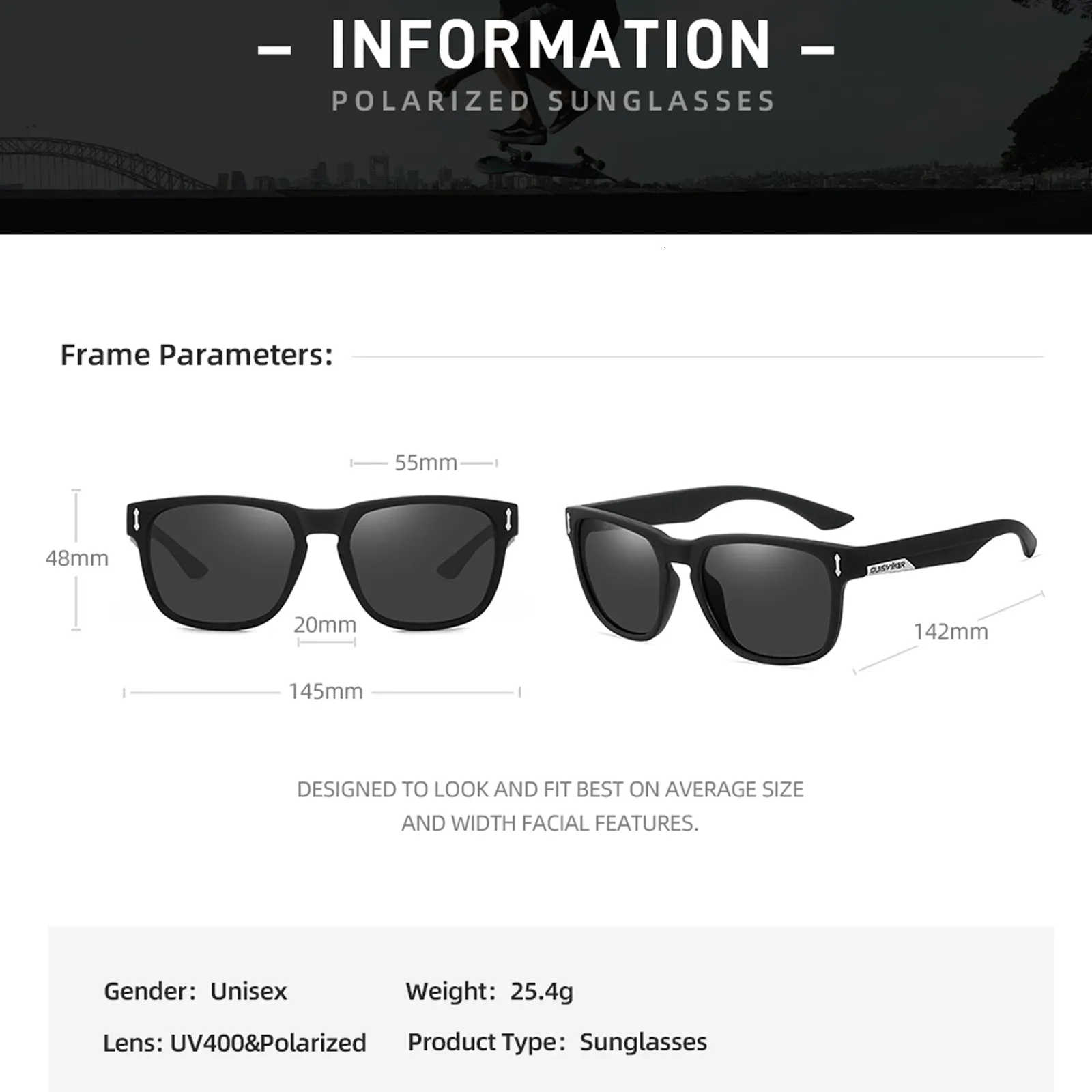 Óculos De Sol QUISVIKER Pesca Óculos De Sol Homens Polarizados Quadrados  Condução Óculos De Sol Mulheres Óculos Elegantes Óculos UV400 Moda Óculos  230826 De $48,25 | DHgate