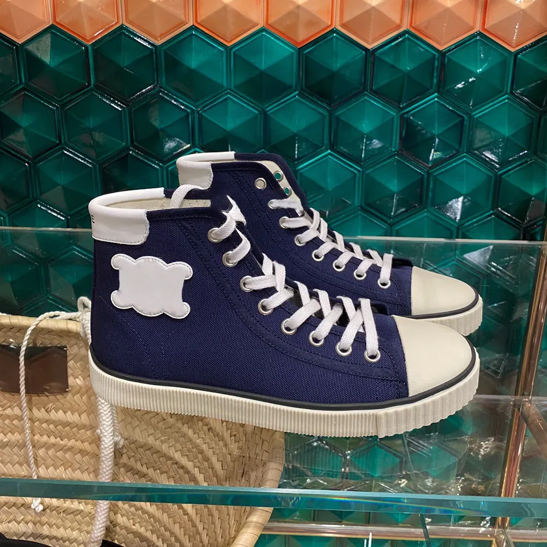 Stivali firmati Stringati Scarpe da donna in tela Arco di trionfo Suola spessa Piattaforma Scarpa casual All Star Colorato Nero e bianco Blu Classico stivale da cowboy a testa tonda