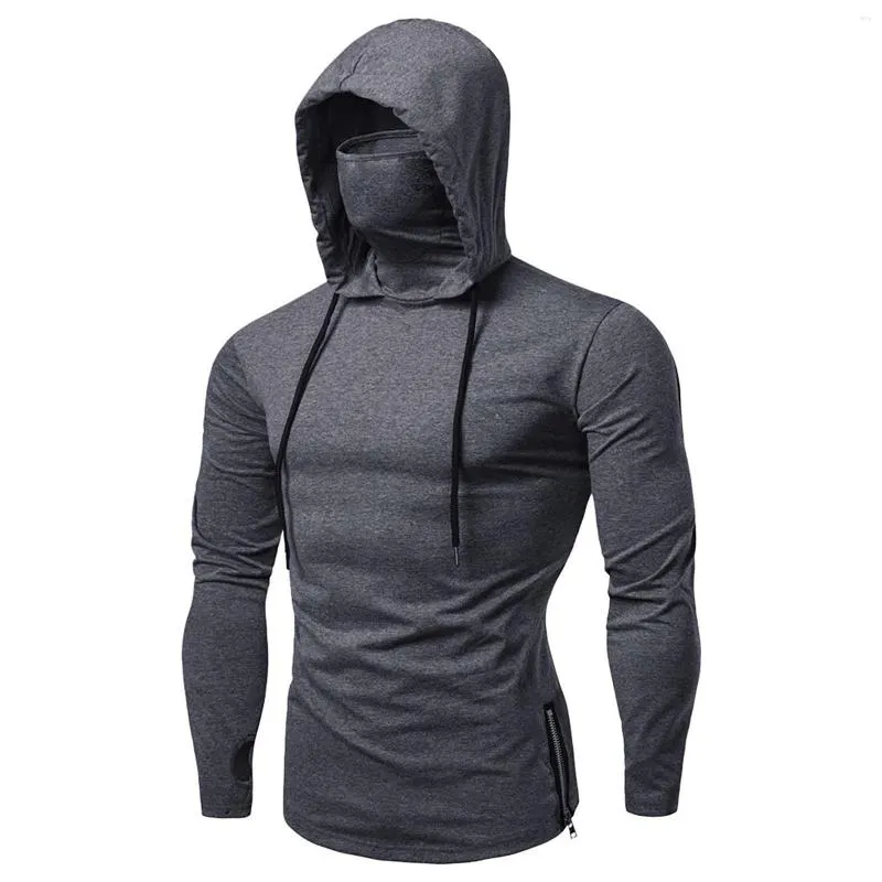 Herr hoodies hösten mode tröja casual maskerad hoodie långa ärmar träning utomhus kappa hiphop street topp manlig sport pullover