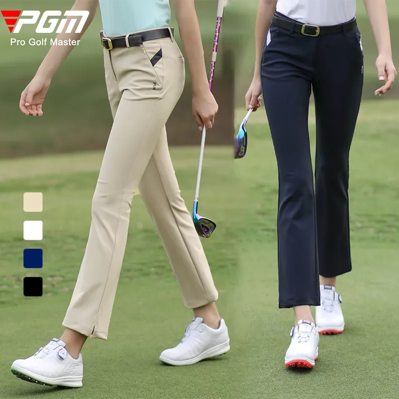 Women's Pants Capris Women Clothing Golf Trousers Flared Golf Pants Ladies Summer Waterproof Sports Pants High Elastic Slim Sweatpants Split Design 230825