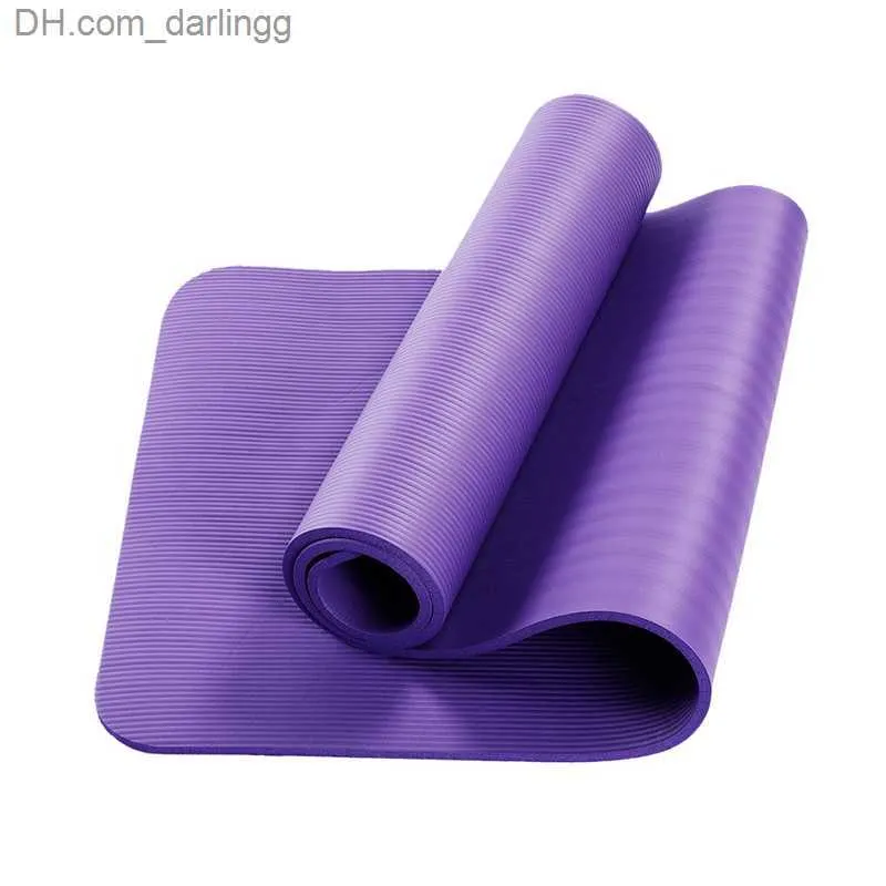 Yoga Mat Thick Gym Exercise Fitness Pilates Workout Mat Non Slip Soft Large  NBR