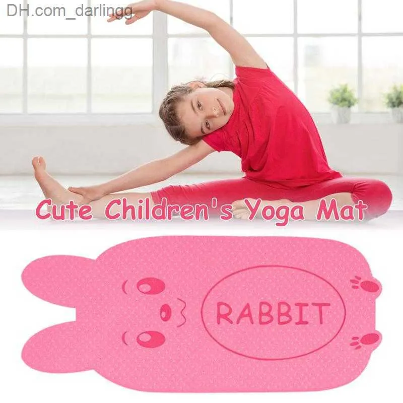 Non Slip Kids Pink Workout Mat Cute Fitness Gym Mat For Children