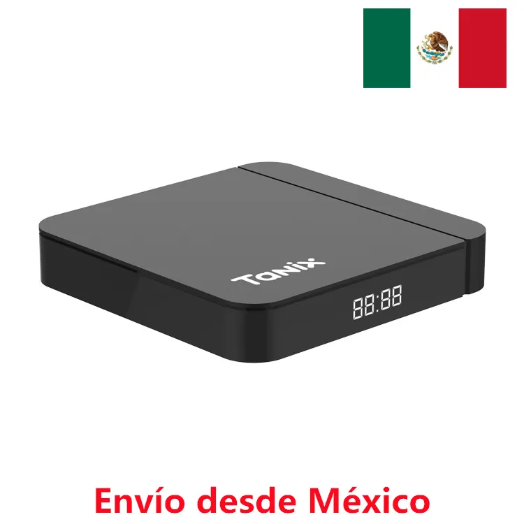 メキシコからの船タニックスW2テレビボックスアンドロイド11.0 AMLOGIC S905W2 2G16G TVBOX 3D AV1 BT 2.4G 5G WIFI 4K HDRメディアプレーヤーセットトップボックス