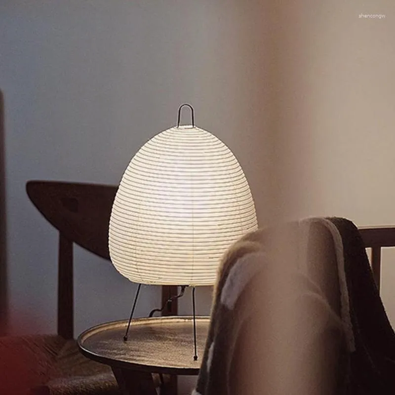 Japanese Paper Minimalist LED Table Lamps Dunnes Stores For Villa Model