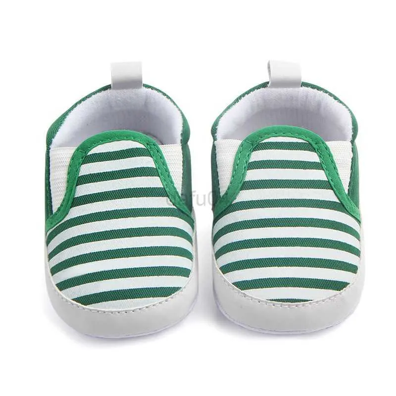 Primeros caminantes Suela suave Zapatos de bebé a rayas Zapatos de lona para niños pequeños para caminar para niña Mocasines para bebés recién nacidos Primeros caminantes F16 L0826