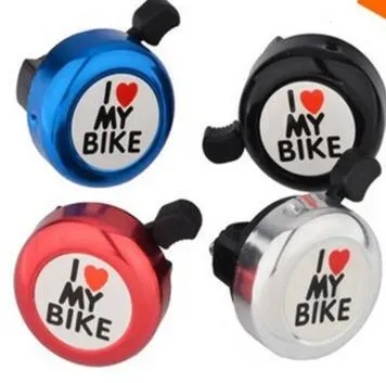 I Love My Bike Bicycle Cycling Handbar Mount Bells Horns Steel and Plastic Heart Horn Ring Bell