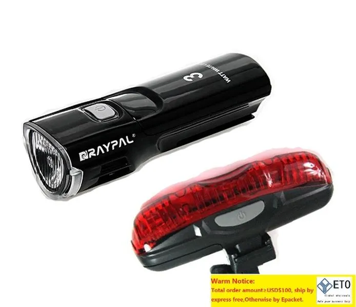 Teshudi USB Rechargeable Bike Light Set - Front & Back Ultra Bright LED With 4 Modes