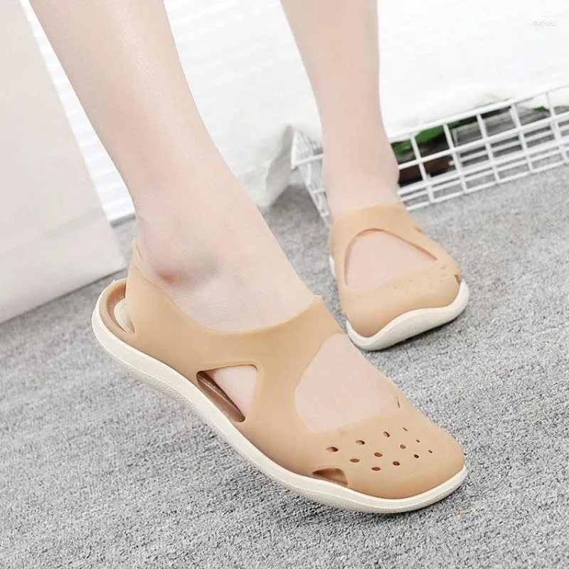 Shoes's Summer Style Sandals Flat Female Baotou Plastic Lyk 23