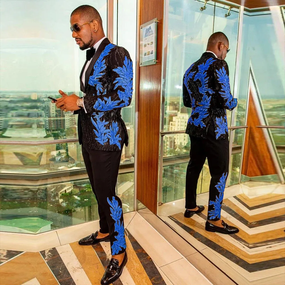 Mens Glitter Sequin Blazer And Suits Set Slim Fit Tuxedo For Party Wedding Stage Prom In Red Blue Gold Green From Chao02 88.34 DHgate.Com
