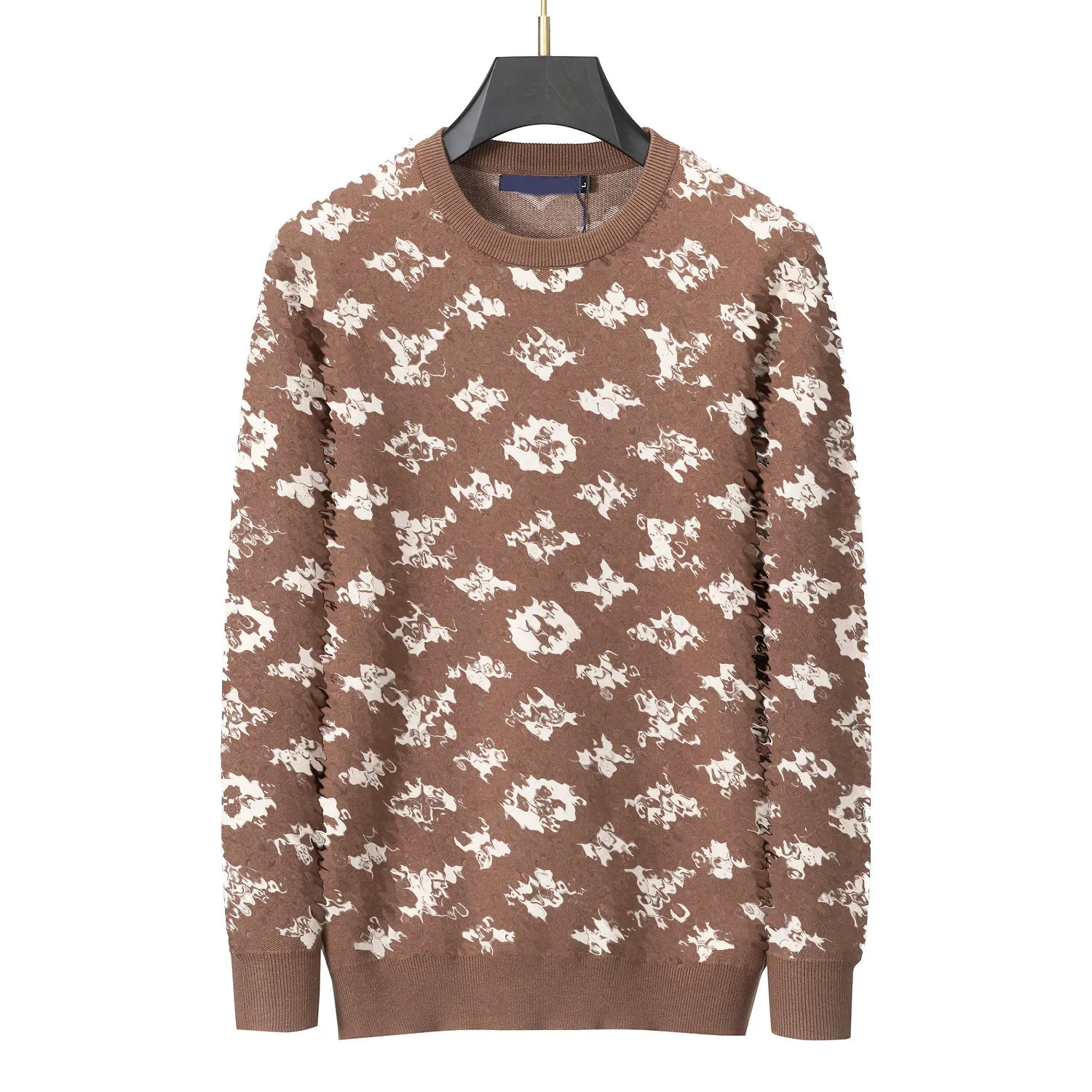 DHgate.com:Floral Jacquard Designer Sweater in Black