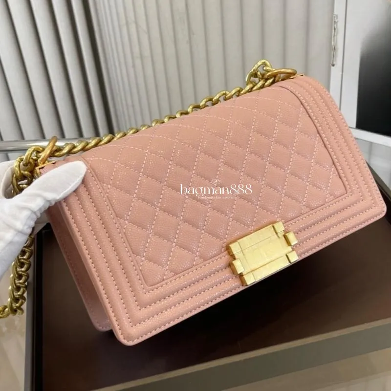 Mirror Quality Luxury Designer Bag crossbody bags luxury shoulder bag Le Boy shoulder bags caviar leather Quilted Bags flap handbag women chain clutch CF purse Totes