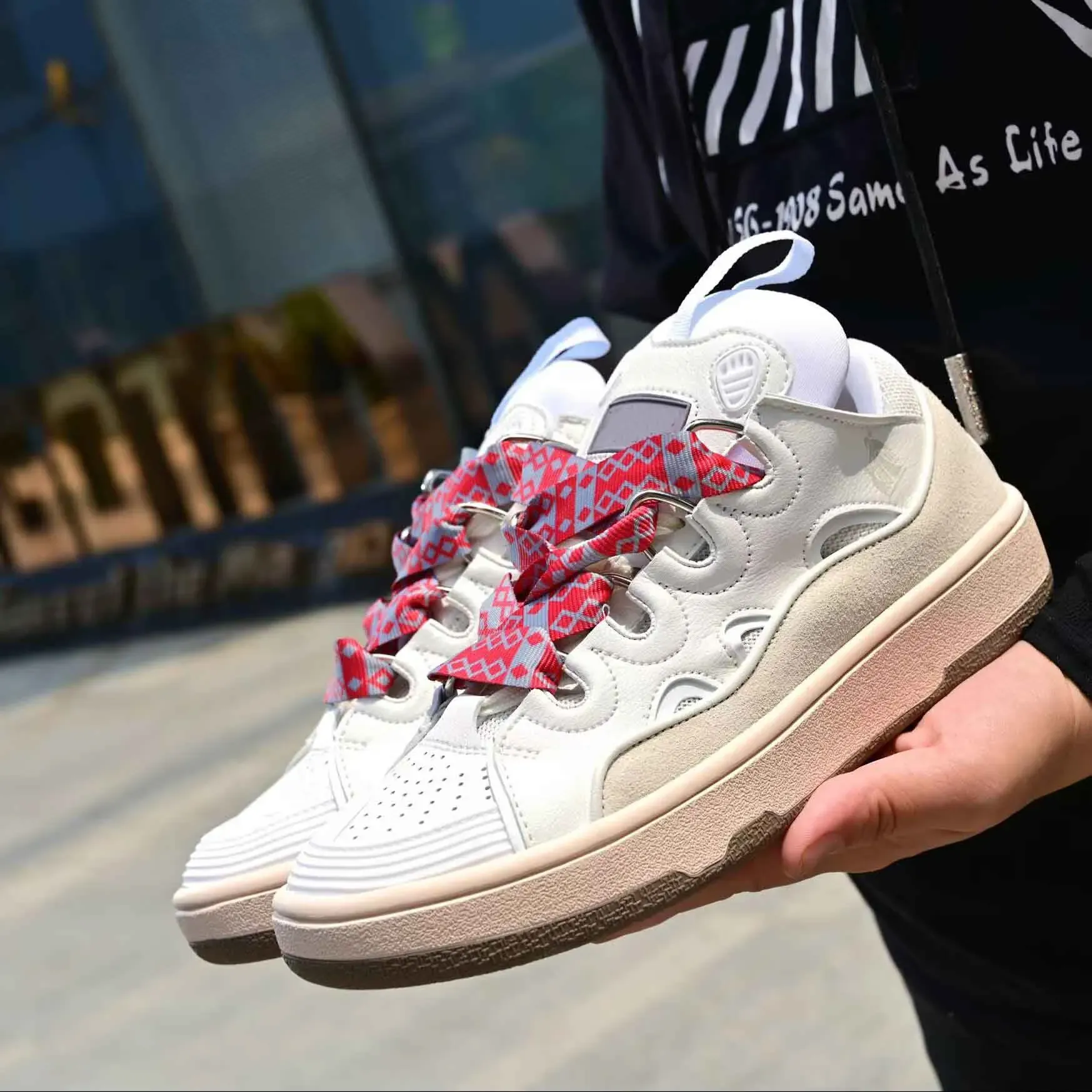 Wholesale Designer Men Curb Sneakers Shoes Low Top Paneled Mesh
