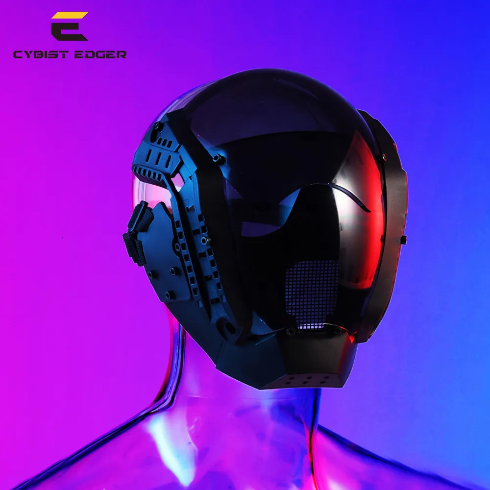 Party Masks Cyber Mask Cool Cosplay Toys Futuristic Cool SCI-FI Helmet Mechanical Style Science Fiction Halloween Gift One Size Fits All 230826