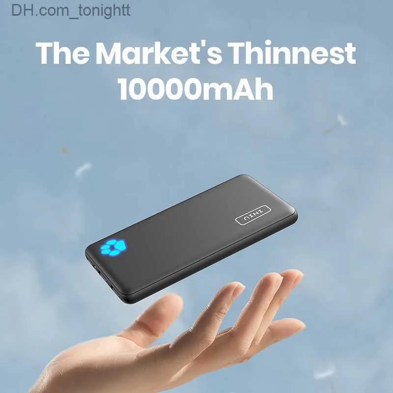 INIU Power Bank 10000 мАч 3A Быстрая зарядка USB C PD Портативное зарядное устройство 3-портовый аккумулятор для iPhone 14 13 12 Pro Max Samsung Q230826