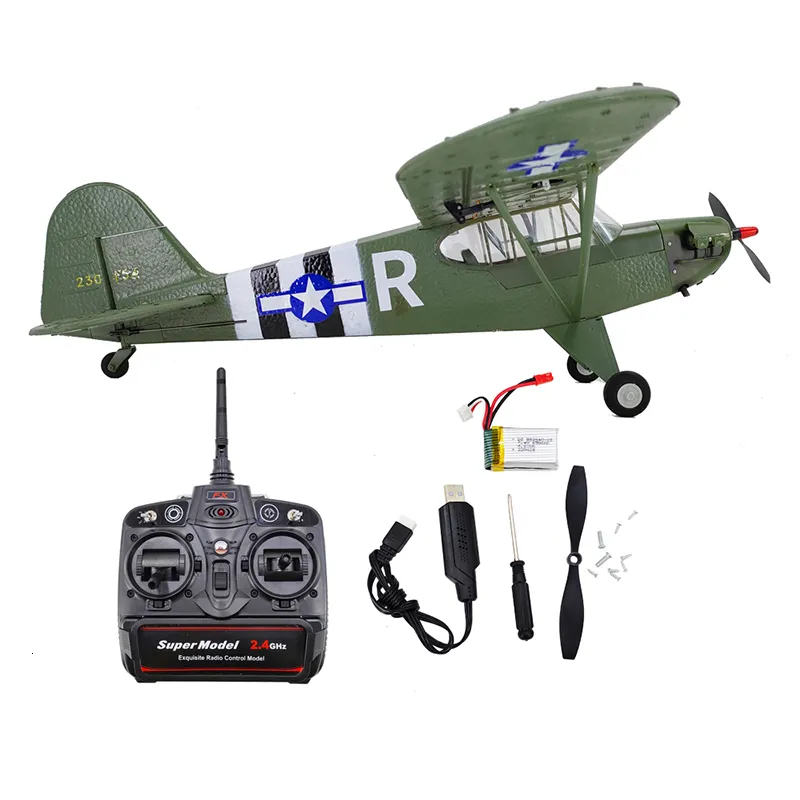 ElectricRC Aircraft 116 FX9703 KUBINGKE World War 2 Fjärrkontrollmodell J3 Brushless Fourway SixAxis 3D Fixed Toy 230825